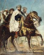 Caliph of Constantinople and Chief of the Haractas, Followed by his Escort, Theodore Chasseriau
